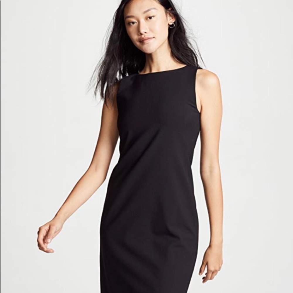 Theory Black Sleeveless Midi Dress